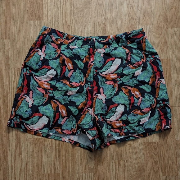 Frank & Oak Tropical Wide Leg Shorts Size 14 - Picture 1 of 6